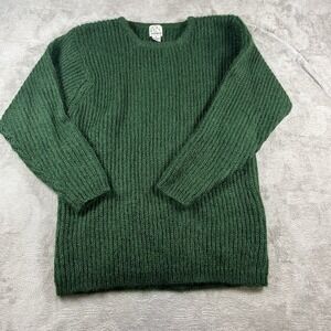 Vintage GANTOS Mohair Wool Blend Oversized Sweater Women's Green Med Fits M-L